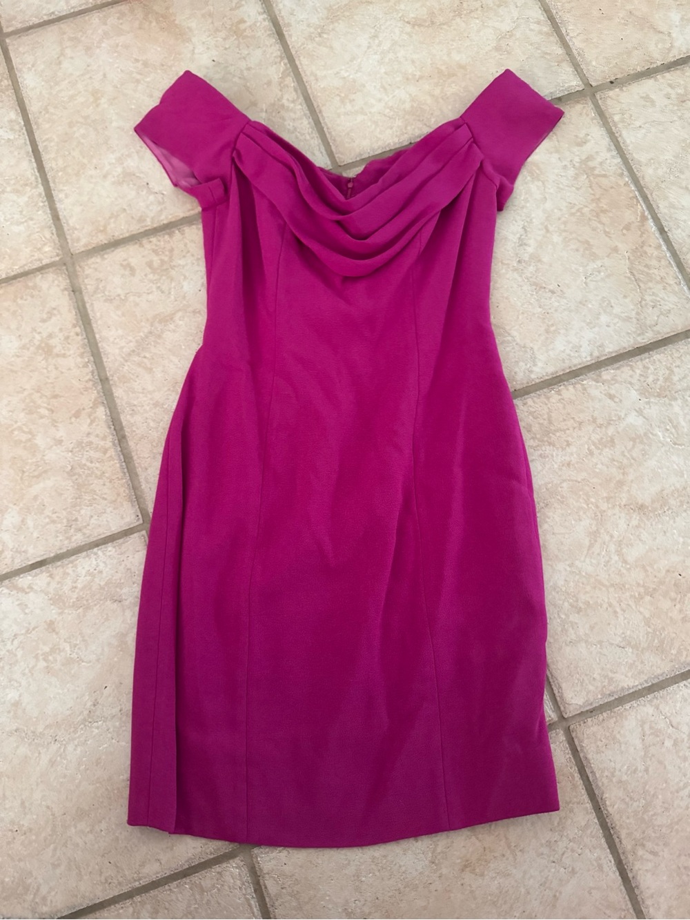 VTG Nicole Miller Pink Off The Shoulder Dress Women’s Size 4 Cocktail Party
